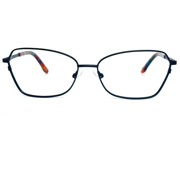 BCBG Maxazria Cat Eye Eyeglasses Flex Temples Valina Black 53 15 135 H13476 - Picture 1 of 7